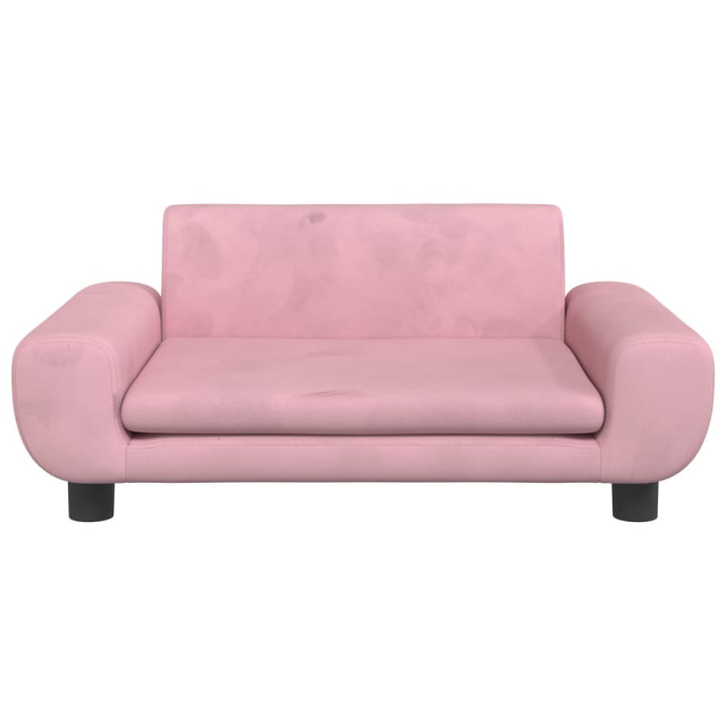 Sofa dla dzieci, różowa, 70x45x33 cm, aksamit