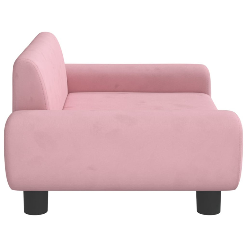 Sofa dla dzieci, różowa, 70x45x33 cm, aksamit