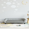 Sofa dla dzieci, jasnoszara, 100x50x26 cm, aksamit