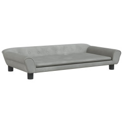 Sofa dla dzieci, jasnoszara, 100x50x26 cm, aksamit
