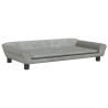 Sofa dla dzieci, jasnoszara, 100x50x26 cm, aksamit