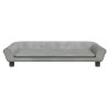 Sofa dla dzieci, jasnoszara, 100x50x26 cm, aksamit