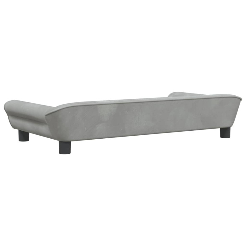 Sofa dla dzieci, jasnoszara, 100x50x26 cm, aksamit