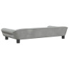 Sofa dla dzieci, jasnoszara, 100x50x26 cm, aksamit