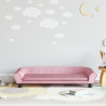 Sofa dla dzieci, różowa, 100x50x26 cm, aksamit