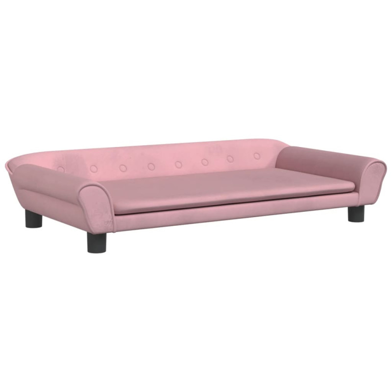 Sofa dla dzieci, różowa, 100x50x26 cm, aksamit