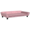 Sofa dla dzieci, różowa, 100x50x26 cm, aksamit
