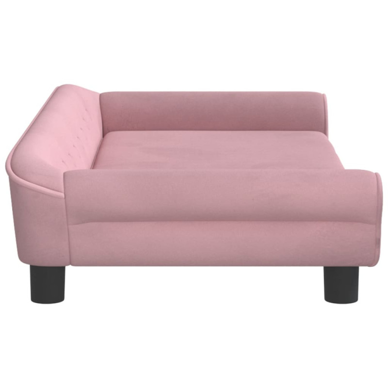 Sofa dla dzieci, różowa, 100x50x26 cm, aksamit