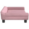 Sofa dla dzieci, różowa, 100x50x26 cm, aksamit