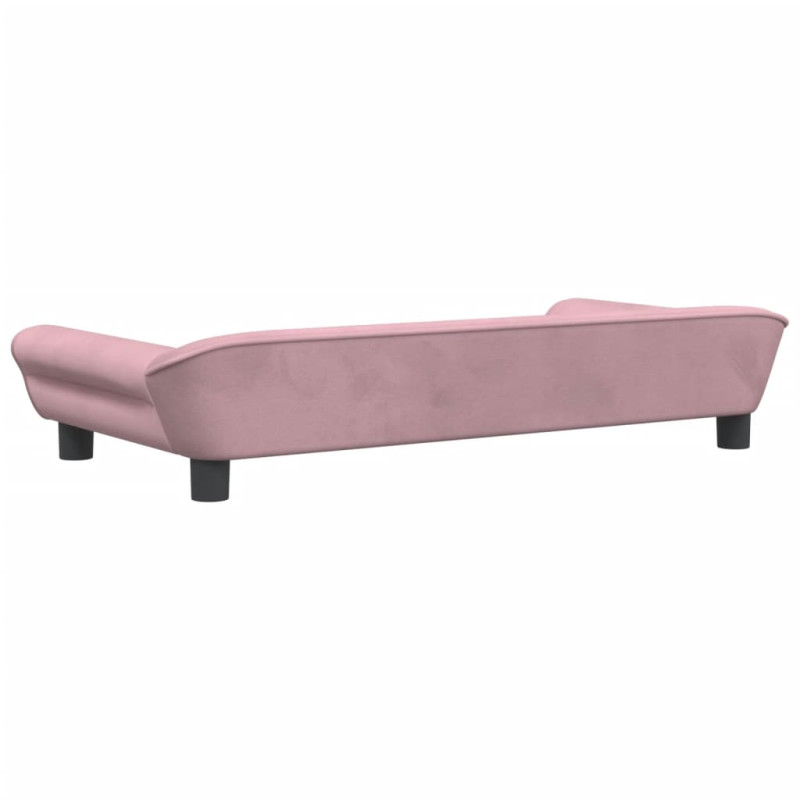 Sofa dla dzieci, różowa, 100x50x26 cm, aksamit