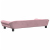 Sofa dla dzieci, różowa, 100x50x26 cm, aksamit