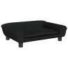 Sofa dla dzieci, czarna, 70x45x26 cm, aksamit