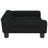 Sofa dla dzieci, czarna, 70x45x26 cm, aksamit
