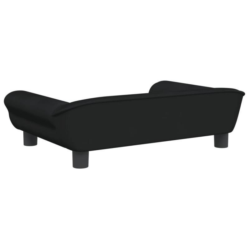 Sofa dla dzieci, czarna, 70x45x26 cm, aksamit