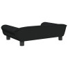 Sofa dla dzieci, czarna, 70x45x26 cm, aksamit