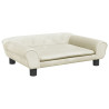 Sofa dla dzieci, kremowa, 70x45x26 cm, aksamit