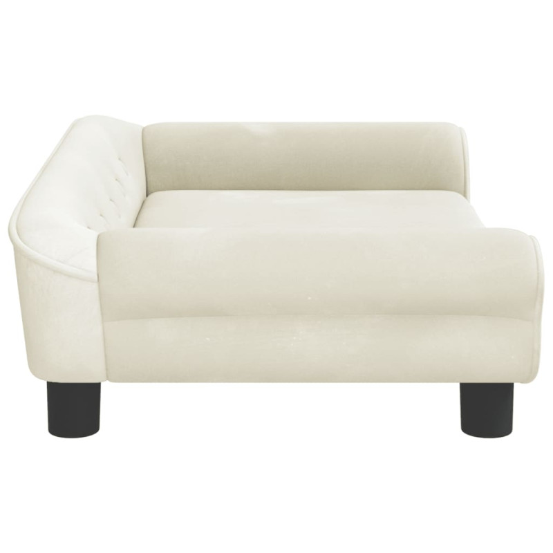 Sofa dla dzieci, kremowa, 70x45x26 cm, aksamit