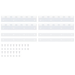 Płytki montażowe, 4 szt., srebrne, 28 cm, stal nierdzewna