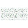 Poduszki na krzesła z wysokim oparciem, 2 szt., wzór w liście