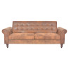 Rozkładana sofa 2-os., z podłokietnikami, sztuczny zamsz, brąz