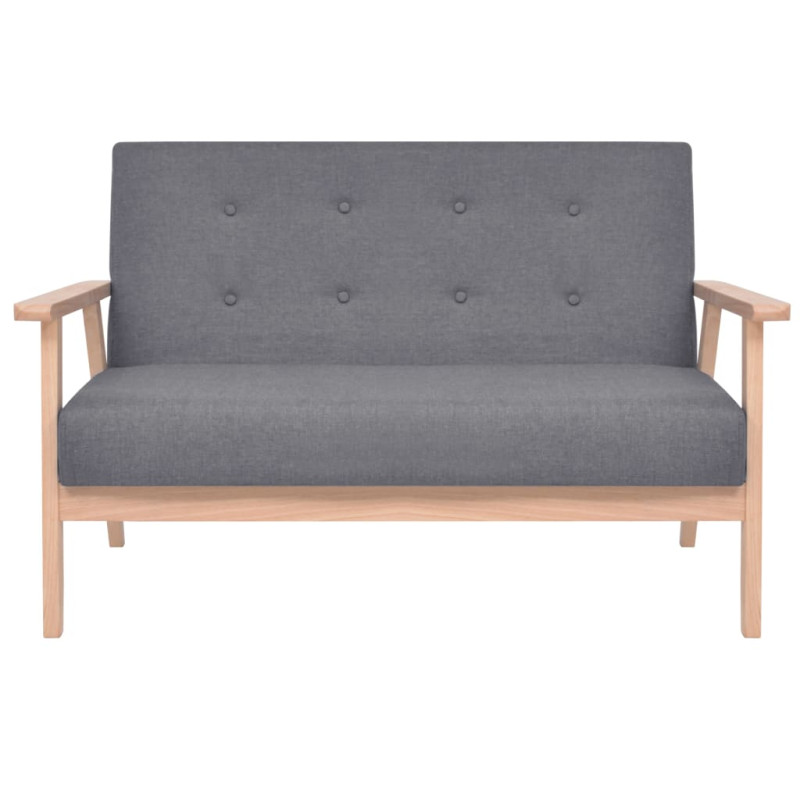 2-osobowa sofa materiałowa, ciemnoszara