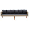 3-osobowa sofa ogrodowa z poduszkami, rattan PE, beż