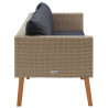 3-osobowa sofa ogrodowa z poduszkami, rattan PE, beż