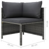 Narożna sofa modułowa z poduszką, szara, polirattan