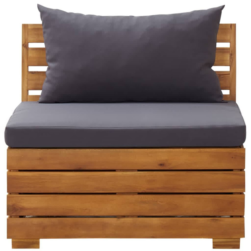2-osobowa sofa ogrodowa z poduszkami, lite drewno akacjowe