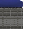 3-osobowa sofa ogrodowa z poduszkami, szary rattan PE