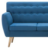 Sofa z leżanką, obita tkaniną, 171,5 x 138 x 81,5 cm, niebieska