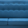 Sofa z leżanką, obita tkaniną, 171,5 x 138 x 81,5 cm, niebieska