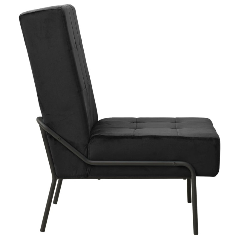 Fotel, 65x79x87 cm, czarny, obity aksamitem