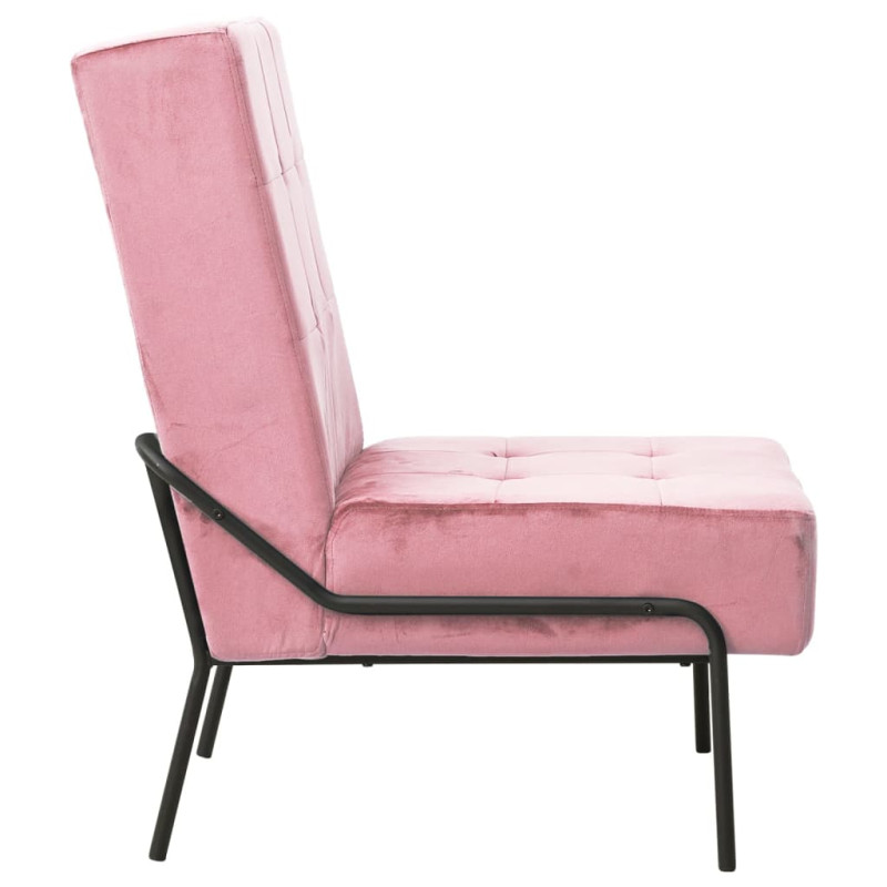 Fotel, 65x79x87 cm, różowy, obity aksamitem