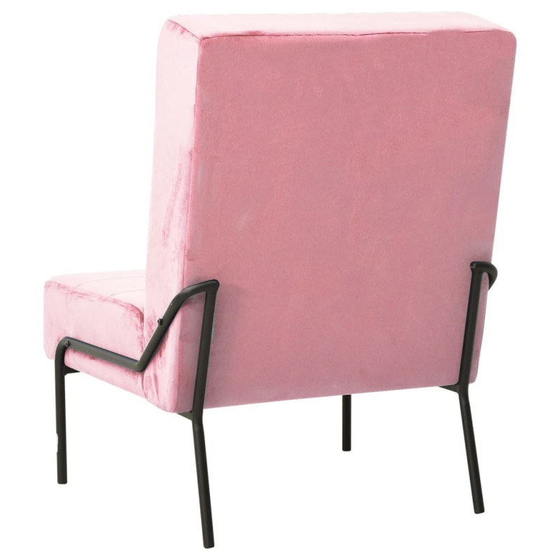 Fotel, 65x79x87 cm, różowy, obity aksamitem