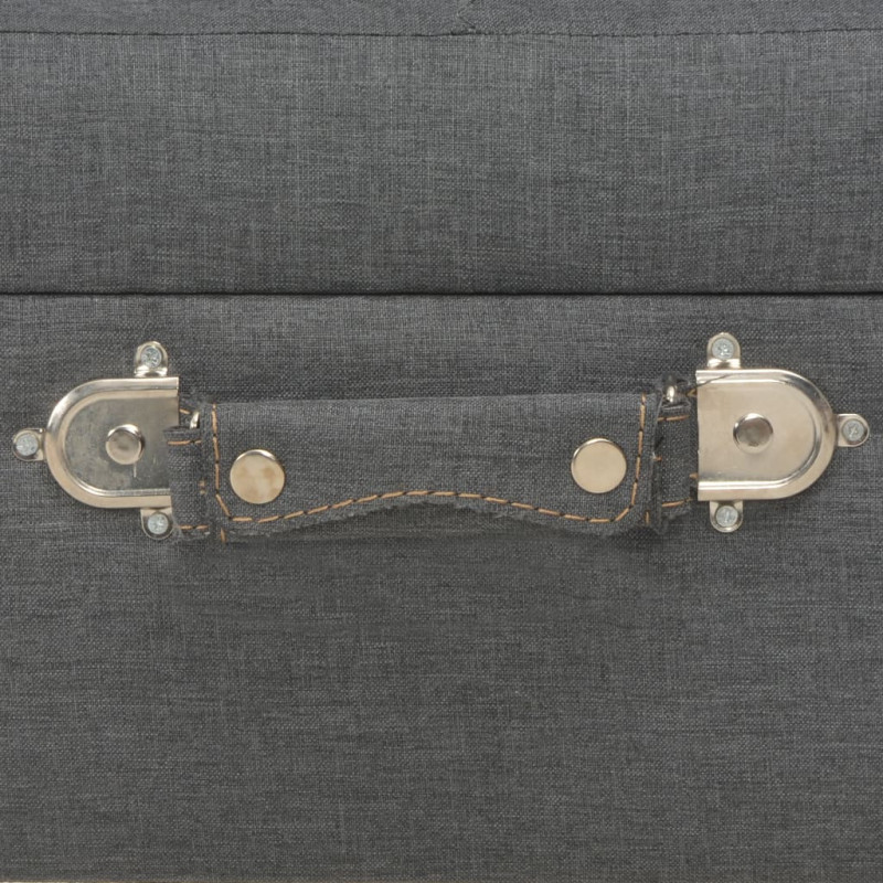 Stołek ze schowkiem, 40 cm, ciemnoszary, tkanina