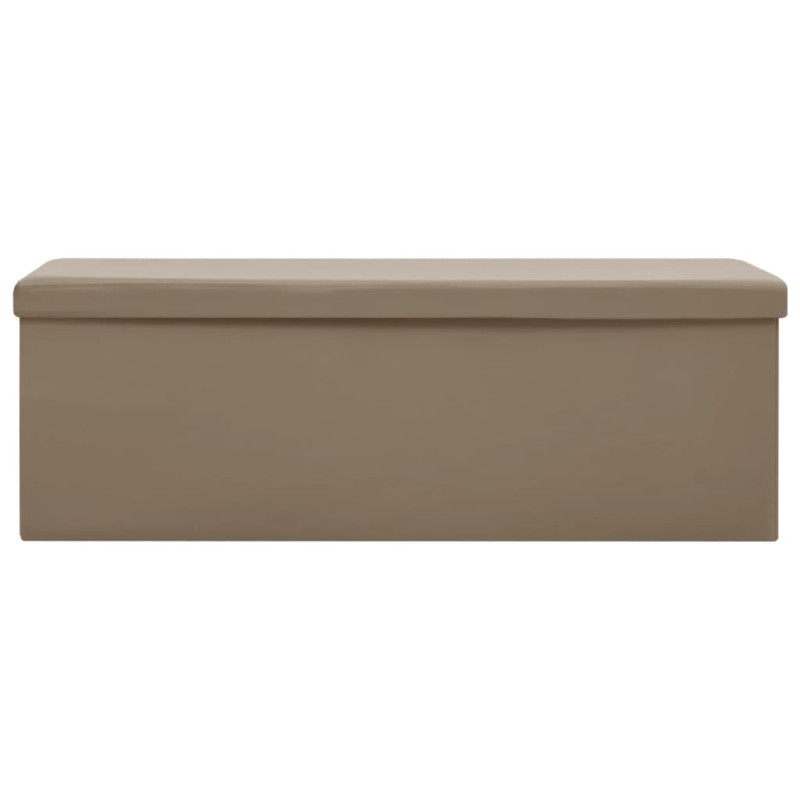 Składana ławka ze schowkiem, kolor cappuccino, PVC
