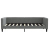 Sofa z funkcją spania, ciemnoszara, 90x190 cm, obita tkaniną