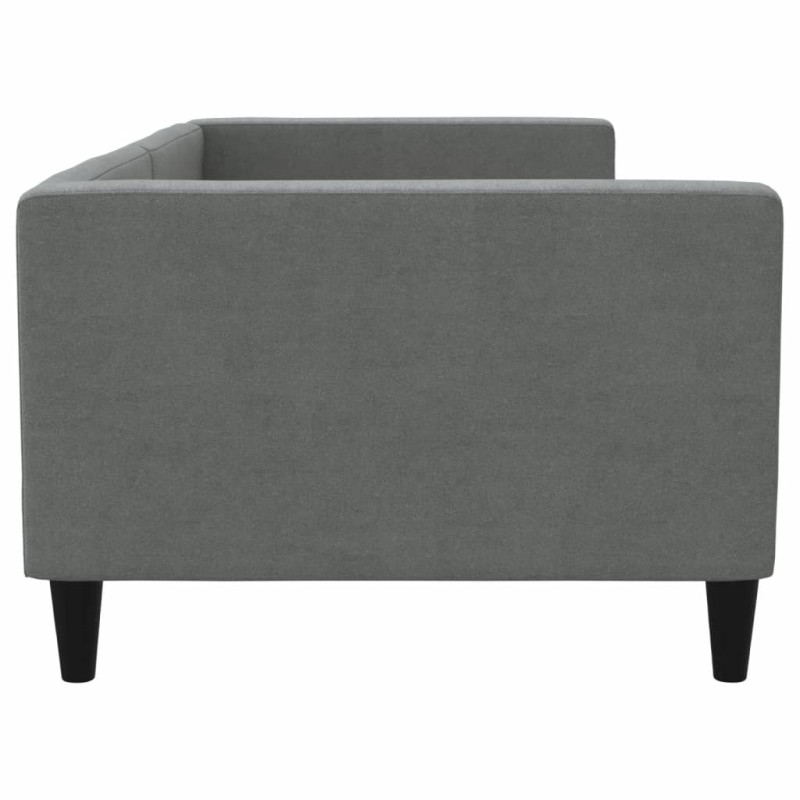Sofa z funkcją spania, ciemnoszara, 90x190 cm, obita tkaniną
