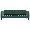 Sofa z funkcją spania, ciemnozielona, 90x200cm, obita aksamitem