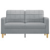 Sofa 2-osobowa, jasnoszara, 140 cm, tapicerowana tkaniną