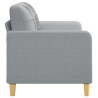 Sofa 2-osobowa, jasnoszara, 140 cm, tapicerowana tkaniną