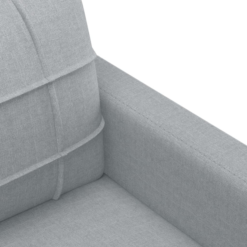 Sofa 2-osobowa, jasnoszara, 140 cm, tapicerowana tkaniną