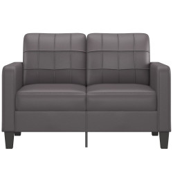 2-osobowa sofa, szary, 120 cm, sztuczna skóra