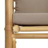Sofa ogrodowa z poduszkami w kolorze taupe, bambusowa
