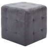 Stoliki nocne, 2 szt., szare, 30x30x30 cm, sztuczny zamsz