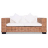 Sofa 2-osobowa z naturalnego rattanu