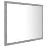 Lustro łazienkowe LED, szarość betonu, 60x8,5x37 cm, akryl