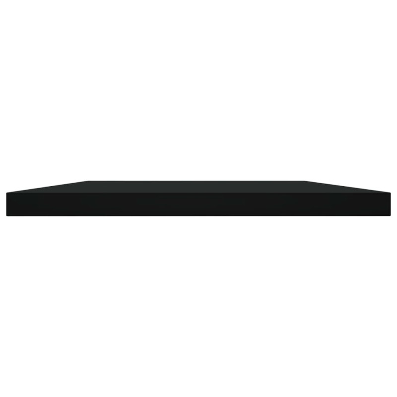 Półki na książki, 4 szt., czarne, 60x20x1,5 cm, płyta wiórowa