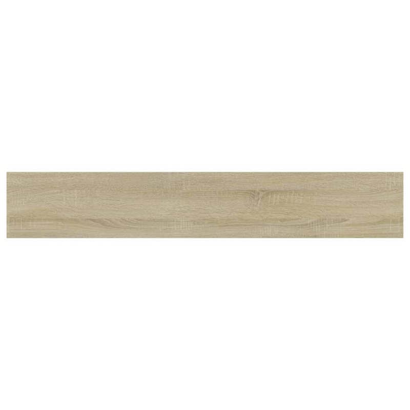 Półki na książki, 4 szt., kolor dąb sonoma, 60x10x1,5 cm, płyta
